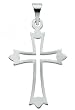 Platinum Cross Pendant - 24.00x18.00mm