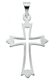 Platinum Cross Pendant - 24.00x18.00mm