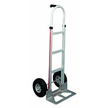 Magline HMK117UA4 Aluminum Hand Truck, Straight  Loop Handle, Pneumatic Wheels, 500lbs Capacity