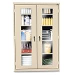 SANDUSKY/LEE Clear-View Cabinets - Dark gray
