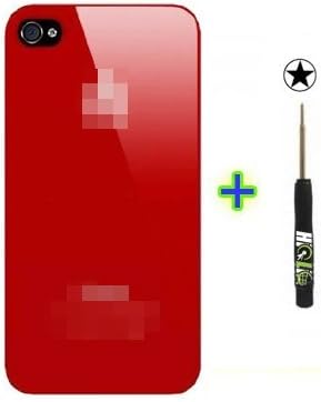 HiCliC - iPhone 4S Red Rear Back Cover Glass Housing Replacement Part + Repair Tool Kit