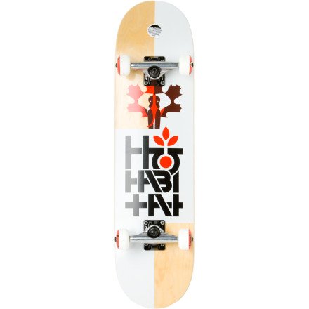 Habitat Pachyderm Skateboard Complete (White, 8.0-Inch)