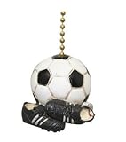 Sports SOCCER BALL star ceiling FAN PULL chain