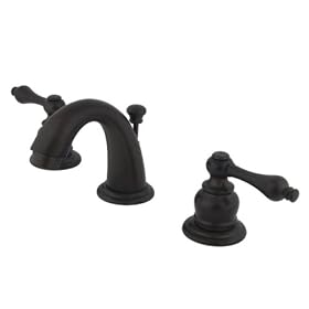 Kingston Brass KB915AL Victorian Mini Widespread Lavatory Faucet with Brass Pop-Up, Oil Rubbed Bronze (Not CA/VT Compliant)