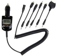 cell phone, COBRA 12-Volt/Vehicle Cell Phone Charger with LCD Display - Motorola CBLCDCLA1