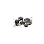 SAVE $145.01 - Simply Calphalon Enamel 14-Piece Cookware Set, Black $229.99