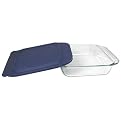 Pyrex Grip Rite Square Dish with Lid - 8"