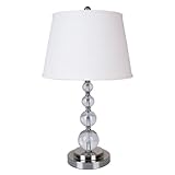 ORE International 6288T Crystal Table Lamp, Chrome