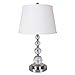 ORE International 6288T Crystal Table Lamp, Chrome