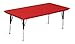 Correll AR3060-REC-25 Rectangular-Shaped Resin Activity Table, 60Wx30"D, Red