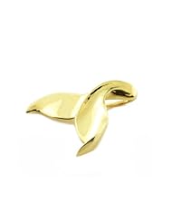 14k Gold Fluke Charm Whale Tail Pendant