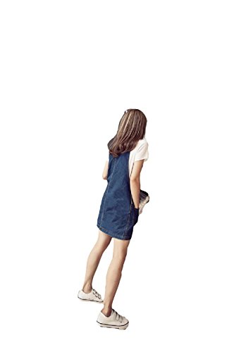 STILE MODA  ボーイッシュ ガーリー セレブファッション カジュアル サロペット ジーンズ ジャンバースカート ミニスカート プチプラ サイズ豊富 美脚 体型カバー オリジナルバッジ付き STMB-000008