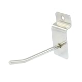 Amico 10 Pcs Wall Board Shelf Rectangular Silver Tone Display Hooks