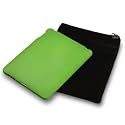 APPLE IPAD 3 PC EXECUTIVE ACCESSORY PACK - GREEN HYBRID CASE,  SCREEN PROTECTOR, BLACK POUCH PART OF THE QUBITS ACCESSORIES RANGE