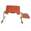 Portable Laptop Table W/ extra board, Eco-friendly Wood, Orange