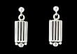 Sterling Silver Dangle Earrings by Hoskie, #1715