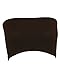 Seamless Bandeau Strapless Tube Top Bra Brown