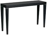 Boutique Black Faux Leather Console Table