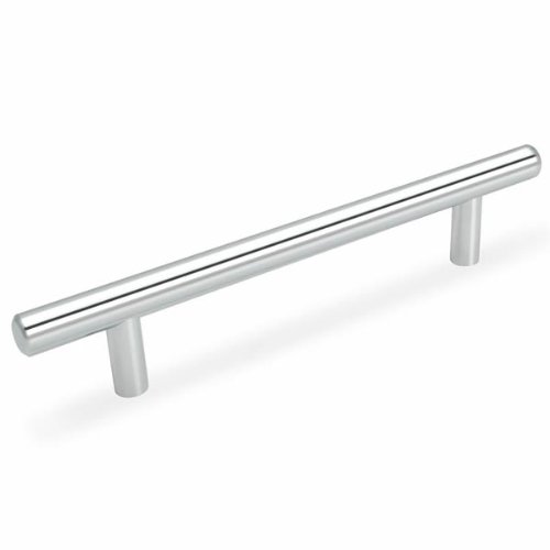 Cosmas 305-128CH Polished Chrome Cabinet Hardware Euro Style Bar Handle Pull - 5