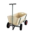 Bollerwagen in Rot / Natur mit Sitz