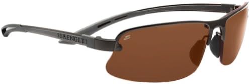 Serengeti Destare Adult Polarized Sport Lifestyle Sunglasses - Shiny Dark Gunmetal/PhD Drivers / One Size Fits All