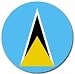 Saint Lucia Flag Round Mouse Pad