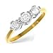 18ct 3 Stone Diamond Ring .