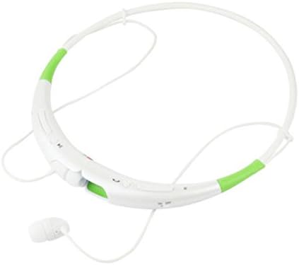 ActionFly Universal HBS-740 Wireless Stereo Bluetooth 4.0 Headset Universal Vibration Neckband Style Headset Earphone Headphone for Cellphones Enabled Bluetooth (White-Green)
