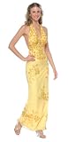 Formal Evening Gown. Silk Halter Dress in Gold for Prom, Party, Wedding by Sean Collection (8553)
