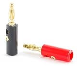 Screw Type Banana Plugs, Red/Black