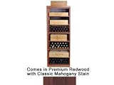 Wine Cellar Innovations Designer Series Collection Premium Redwood with Classic Mahogany Stain Rectangular Bin and Case 72x26x13-in.