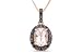 1 1/5 Carat Morganite and Black Diamond 14K Pink Gold Pendant