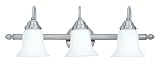 IMAGE OF Livex Lighting 1293Y-91 Brushed Nickel Prelude 3 Light 300W Bathroom Light with Medium Bulb Base and