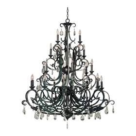 Kenroy Home 92106BH Windsor 27 Light Chandelier, Bronze Heritage Finish