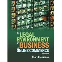 Legal Environment of Business and Online Commerce 6th (sixth) edition