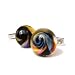 The Galaxy Handmade lampwork glass Cufflinks-DD-KB3-0950