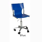 Contemporary Leather Swivel Adjustable Children Desk Chair, (FREE_SHIPPING), Blue