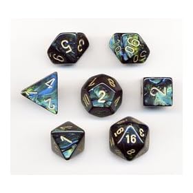 Polyhedral 7-Die Scarab Dice Set