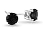 1/2CT Black Diamond Stud Earrings in 14k White Gold