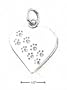Heart With Paw-print Charm (Backside Is Engravable) - JewelryWeb