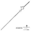 1mm Sterling Silver & Rhodium Box Chain in 16", 18", 20", 24" or 30" Lengths, #8416