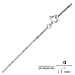 1mm Sterling Silver & Rhodium Box Chain in 16", 18", 20", 24" or 30" Lengths, #8416