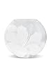 Hibiscus Etched Glass Round Vase