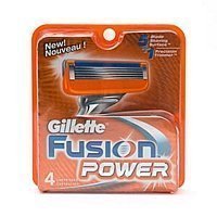 Gillette Fusion Power Razor, Refill Cartridges 4 ea