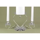 Shopzeus USA zeusd1-HOBH-4332187 Triple Heart Candle Holder- Silver-Plated