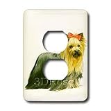 Dogs Yorkshire Terrier - Yorkshire Terrier - Light Switch Covers - 2 plug outlet cover