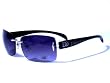 DG Lucerne - Lazer Cut Thin Line Frameless Wrap Sunglasses