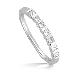 18k White Gold Diamond Wedding Band.