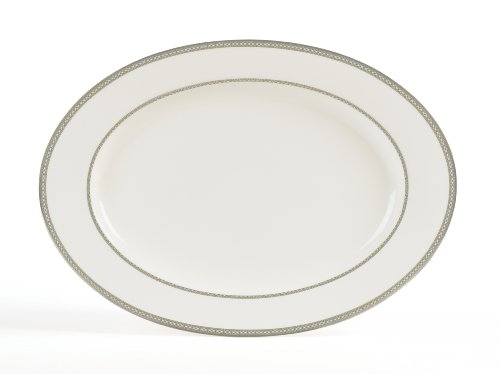 Mikasa Riverside Park Platinum Oval Platter 16