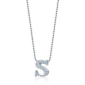 Alex Woo Little Letters Diamond And White Gold Letter S Penda